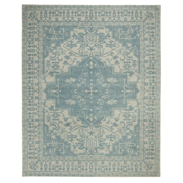 SAFAVIEH Restoration Vintage Donette Geometric Area Rug, Ivory/Turquoise, 2' x 3'
