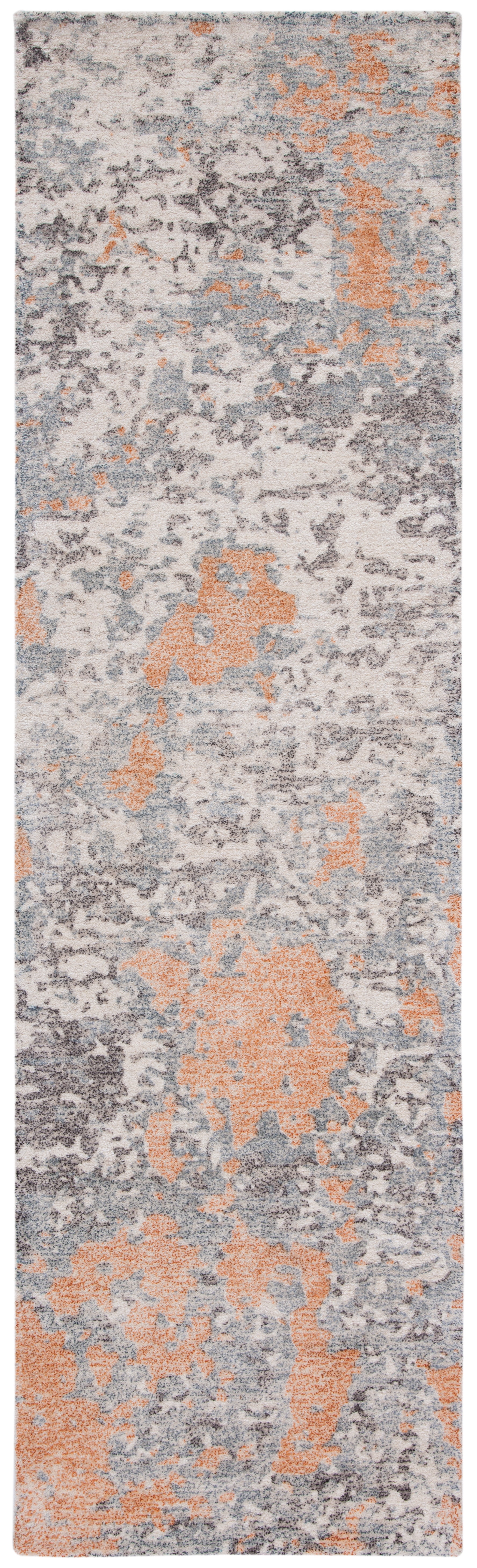 SAFAVIEH Restoration Vintage Dzvezda Abstract Runner Rug, Rust/Grey, 2'3" x 8'