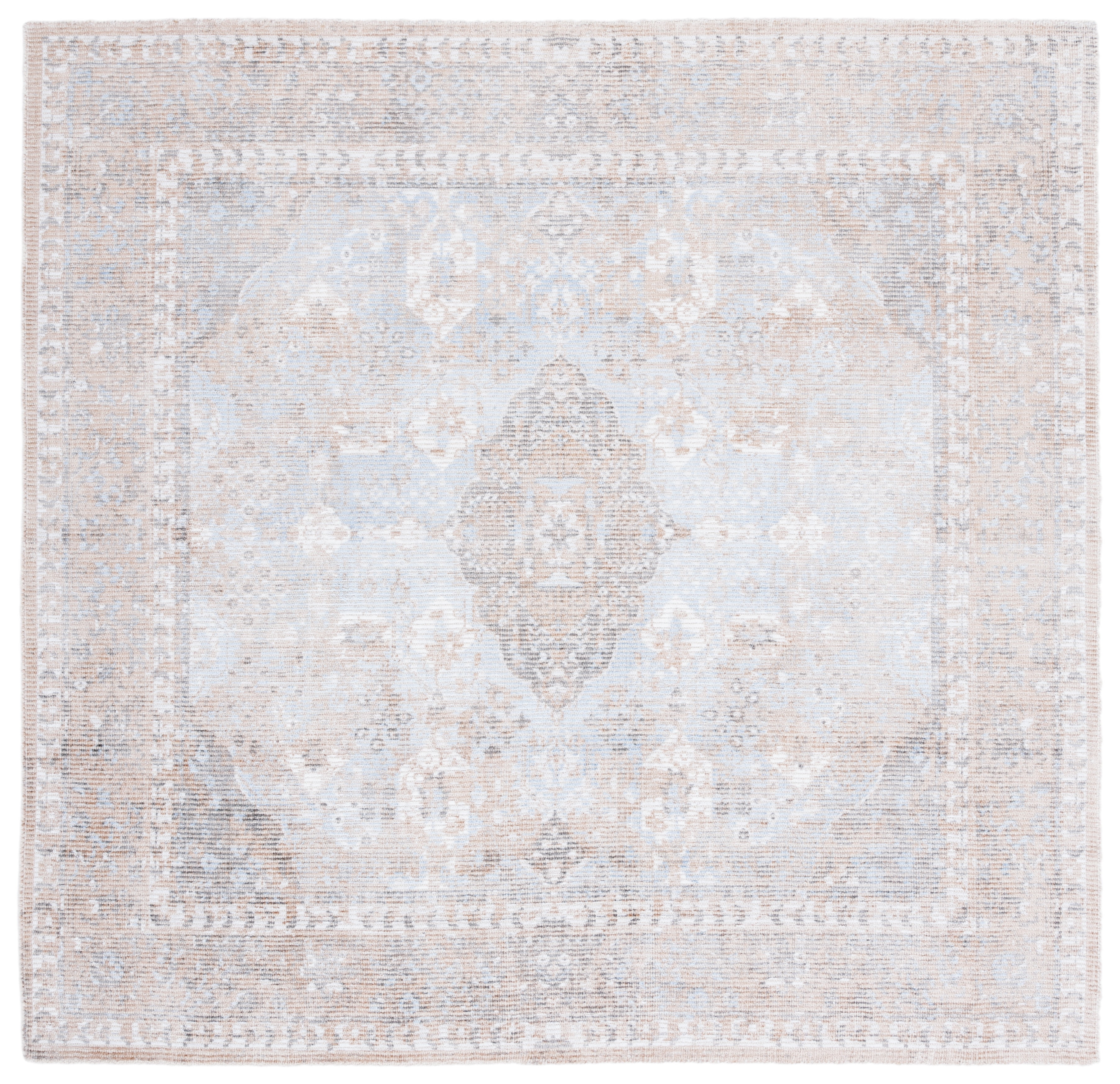Handmade Tufted Black and Beige Wool Area Rug