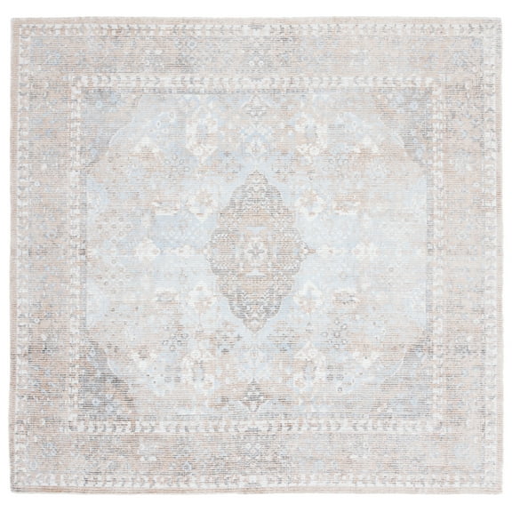 SAFAVIEH Restoration Vintage Edith Medallion Area Rug, Beige/Sand, 6' x 6' Square