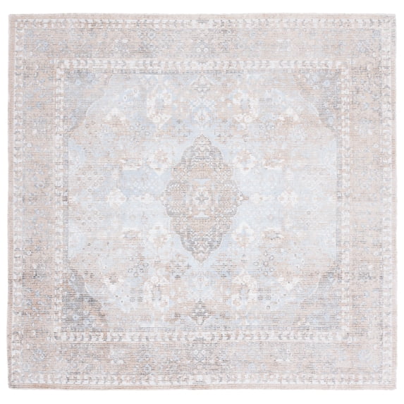 SAFAVIEH Restoration Vintage Edith Medallion Area Rug, Beige/Sand, 8' x 8' Square