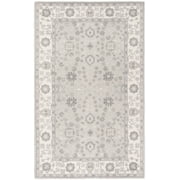 SAFAVIEH Restoration Vintage Eliot Floral Bordered Area Rug, Ivory/Silver, 3' x 5'