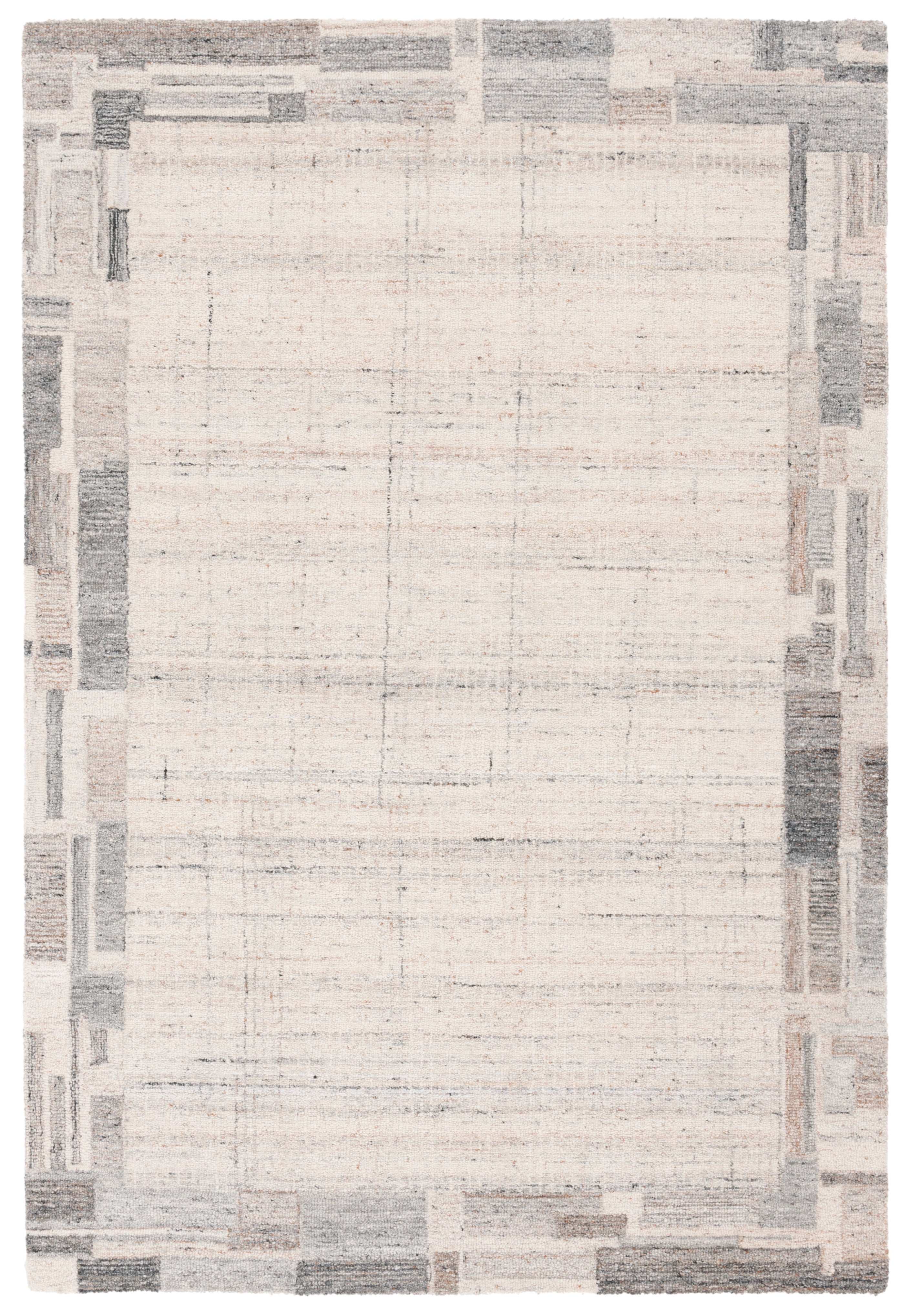 SAFAVIEH Restoration Vintage Elsie Abstract Area Rug, Grey/Beige, 5' x 8'