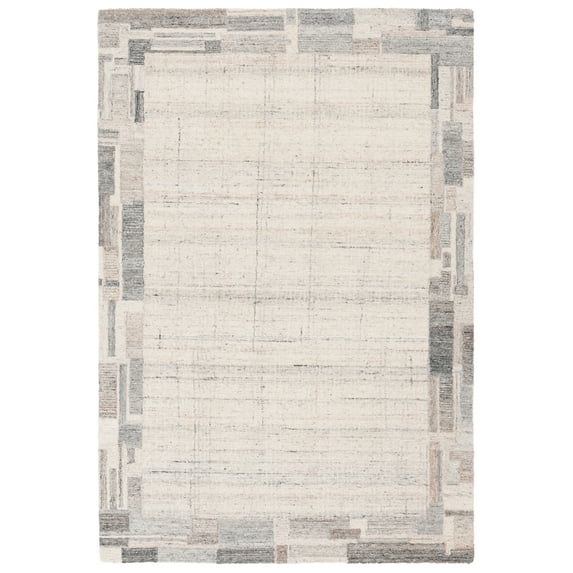 SAFAVIEH Restoration Vintage Elsie Abstract Area Rug, Grey/Beige, 6' x 9'