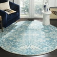 thumbnail image 1 of SAFAVIEH Restoration Vintage Eunice Border Wool Area Rug, Light Blue/Ivory, 6' x 6' Round, 1 of 7