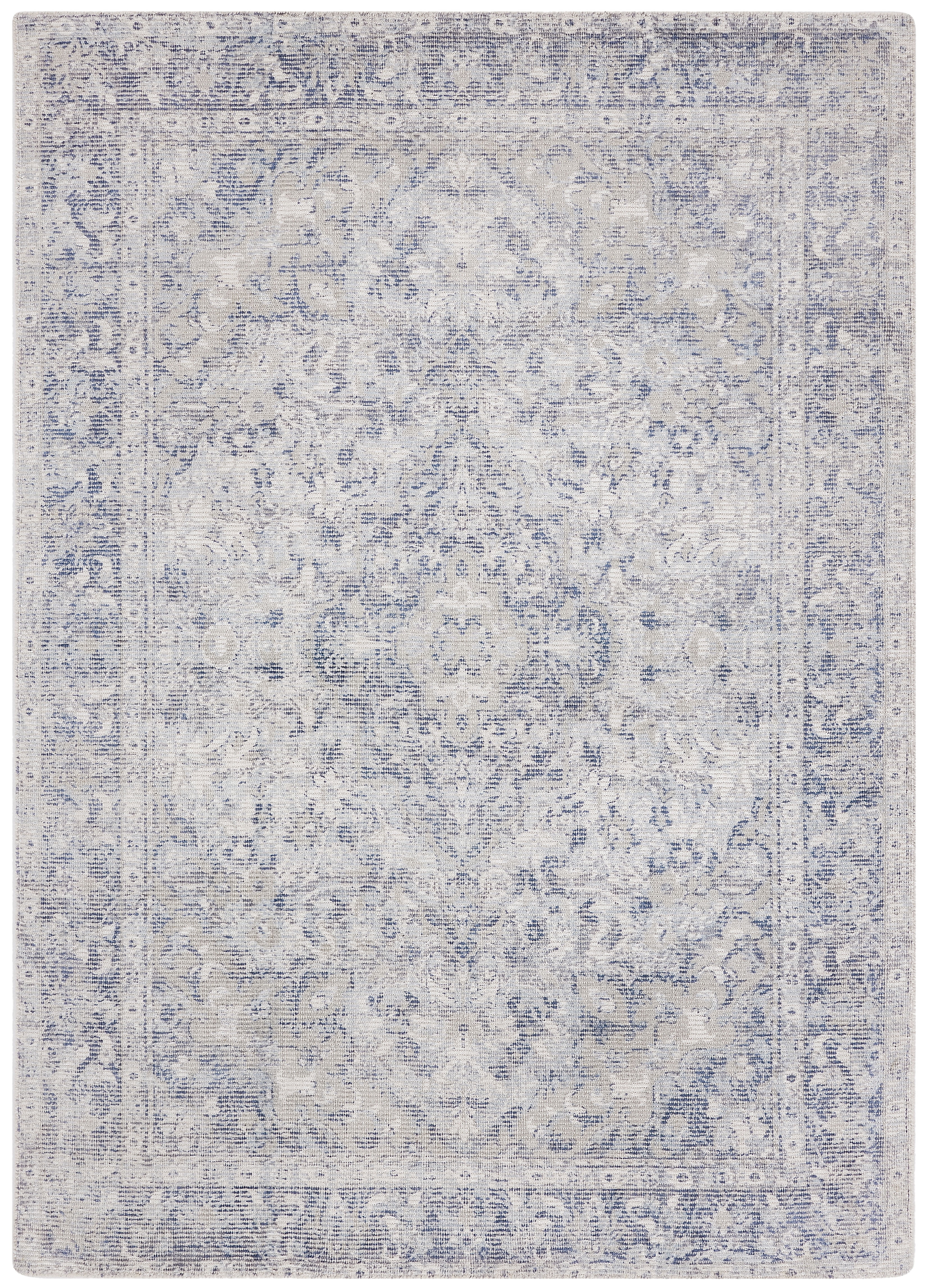 SAFAVIEH Restoration Vintage Fletcher Medallion Area Rug, Ivory/Blue, 3' x 5'