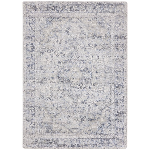 SAFAVIEH Restoration Vintage Fletcher Medallion Area Rug, Ivory/Blue, 3' x 5'