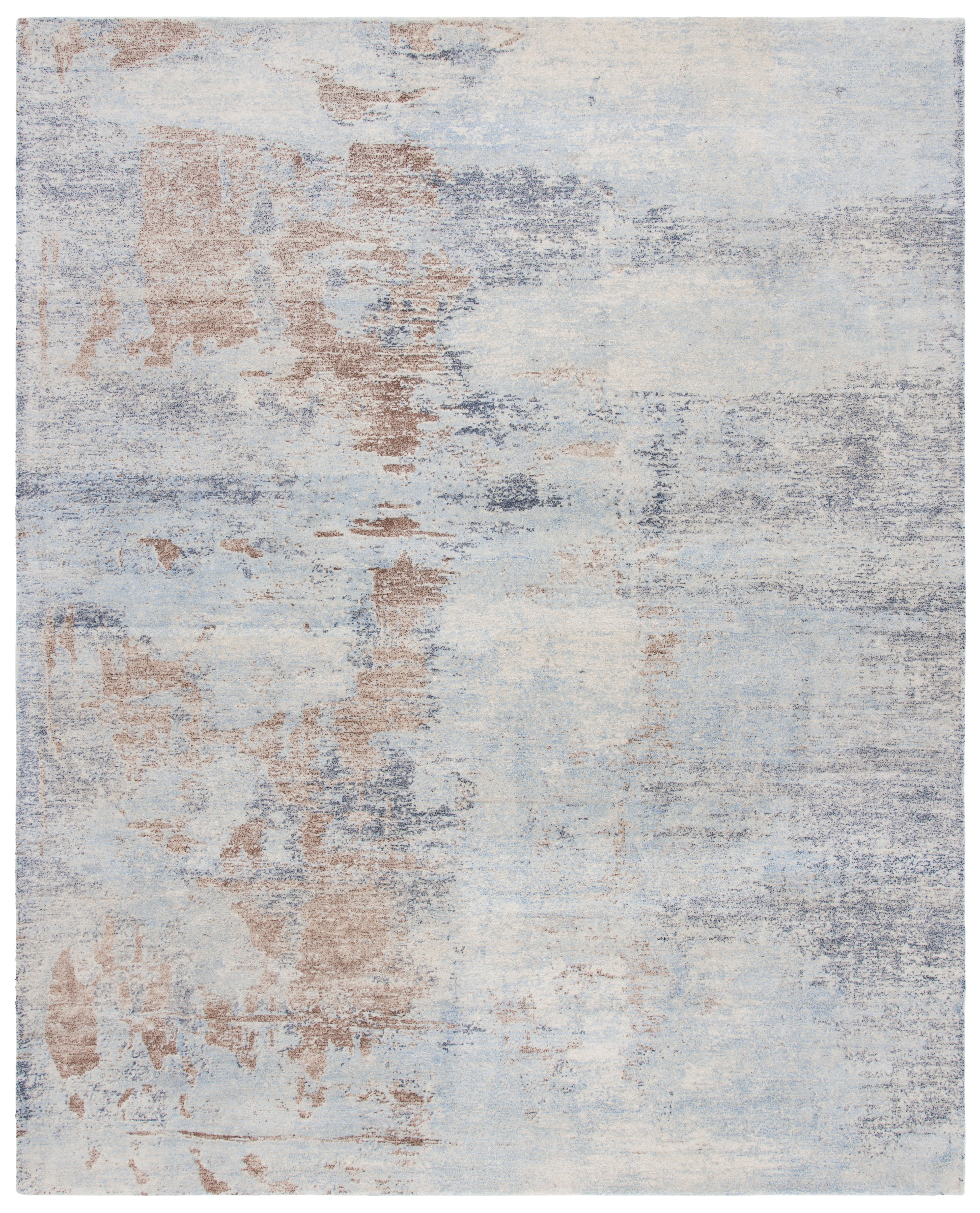 SAFAVIEH Restoration Vintage Janae Abstract Area Rug, Blue/Brown, 8' x 10'
