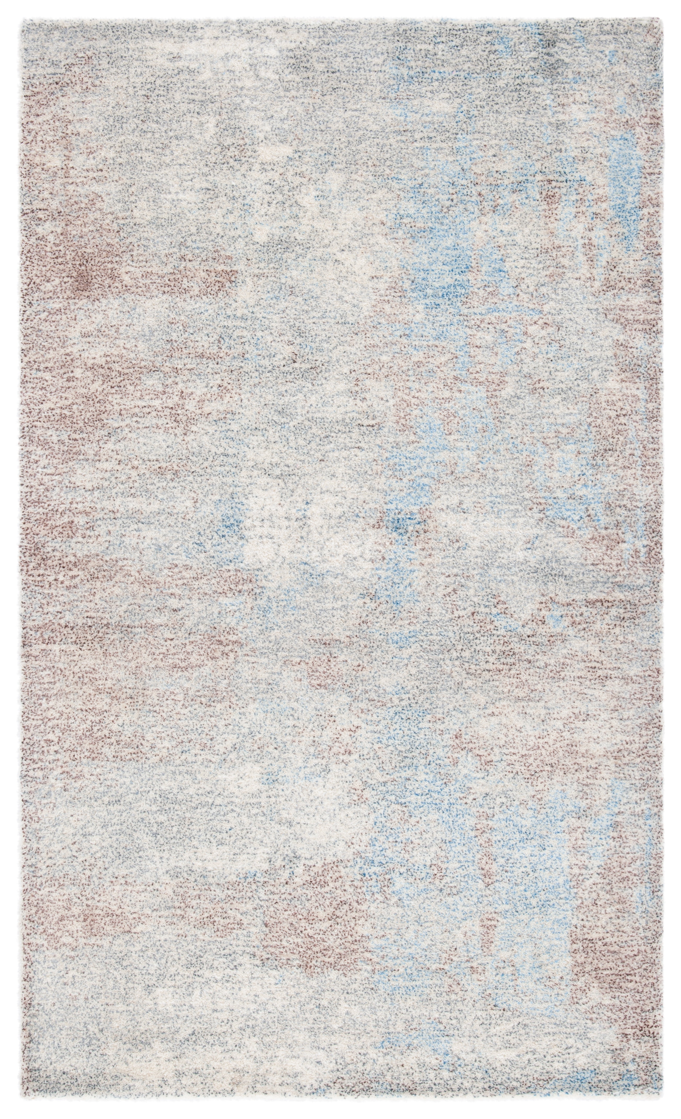 Gray and Blue Hand-Tufted Wool Area Rug