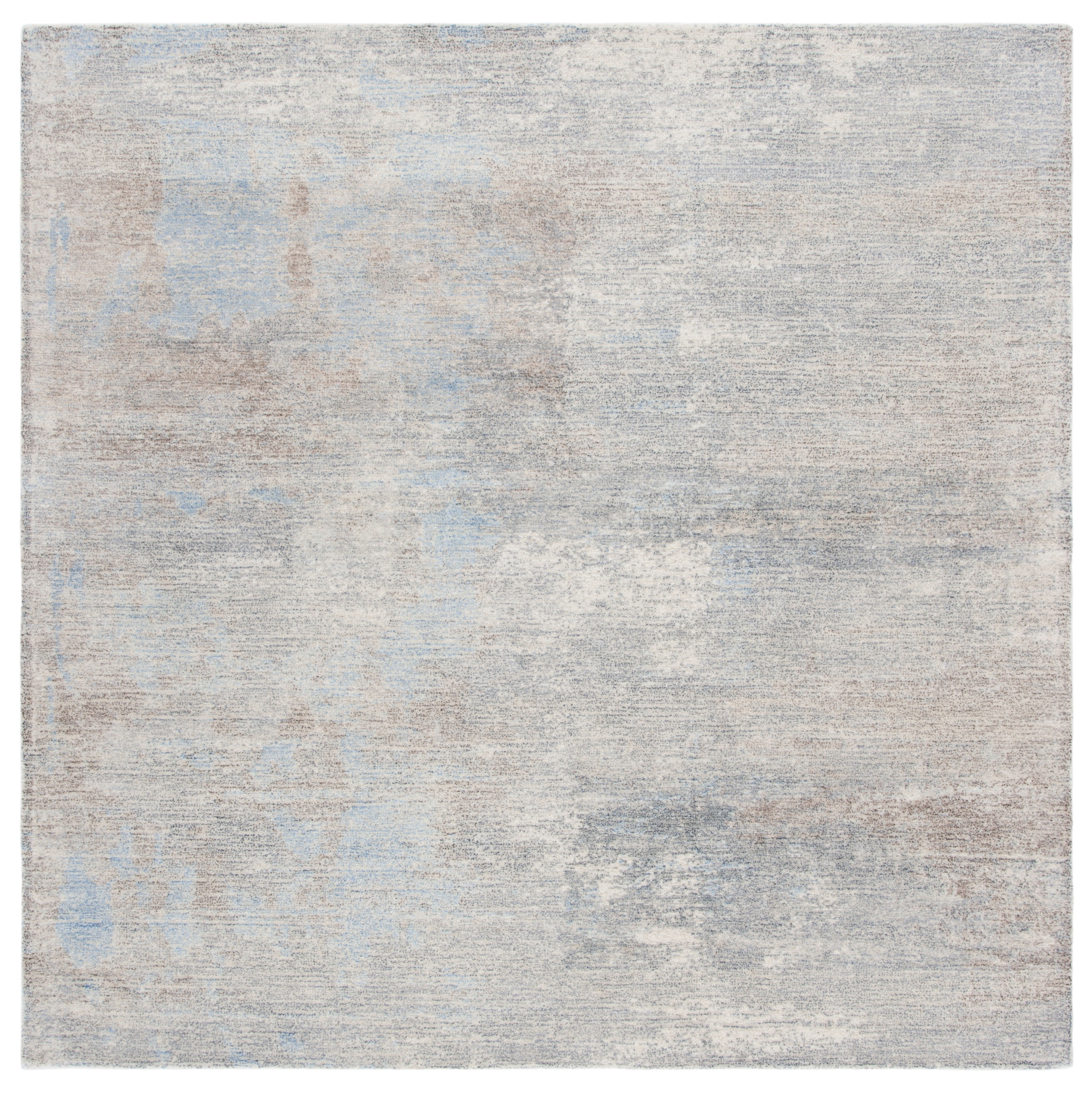 SAFAVIEH Restoration Vintage Janae Abstract Area Rug, Grey/Blue, 6' x 6' Square