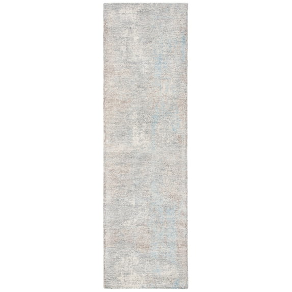 SAFAVIEH Restoration Vintage Janae Abstract Runner Rug, Grey/Blue, 2'3" x 8'