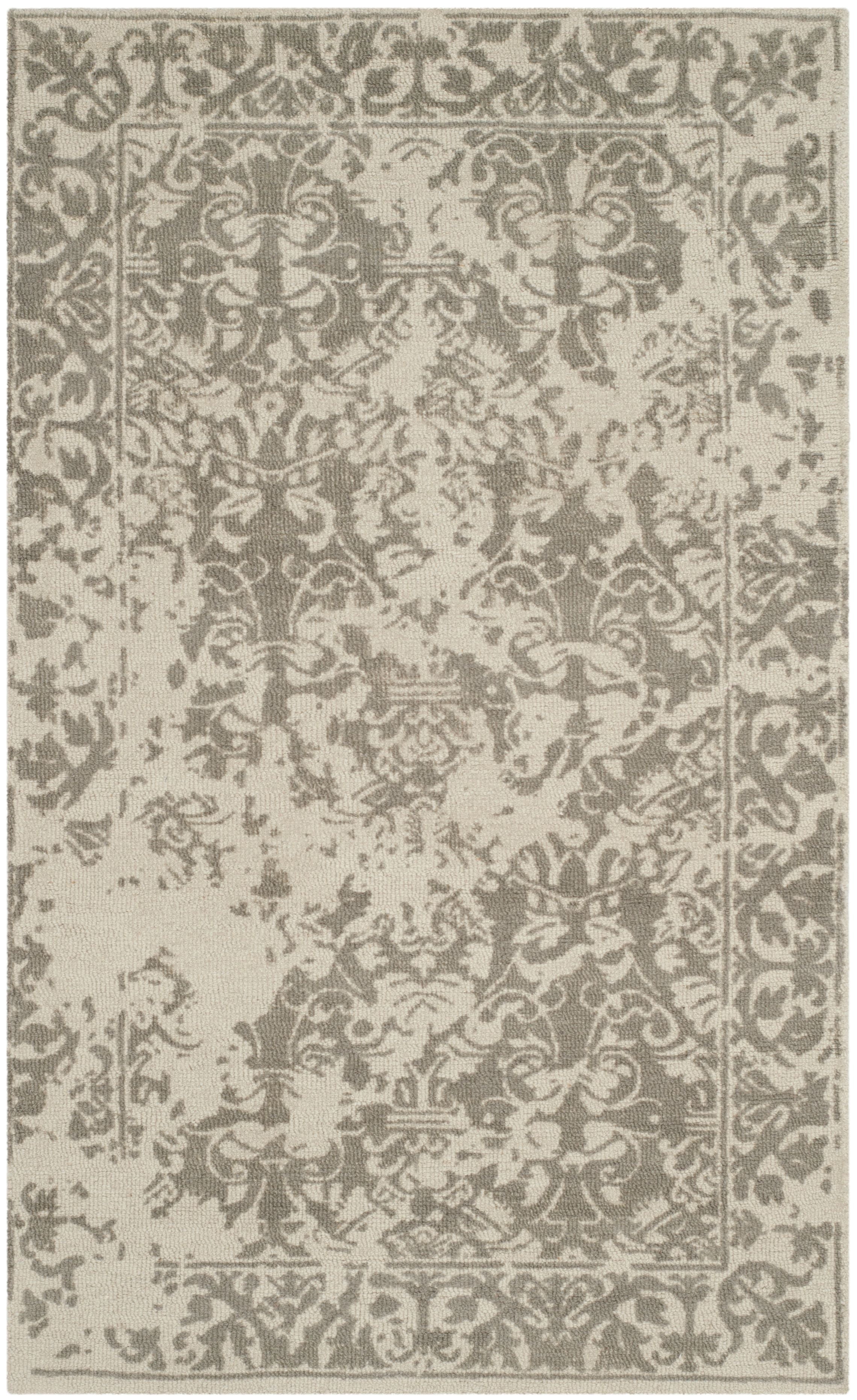 Light Sage Hand-Tufted Wool Rectangular Area Rug 3' x 5'