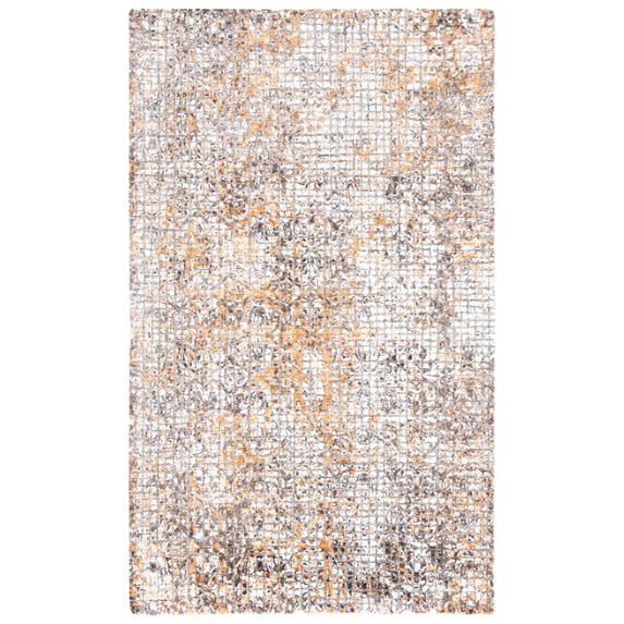 SAFAVIEH Restoration Vintage Kodey Abstract Area Rug, Rust/Orange, 4' x 6'