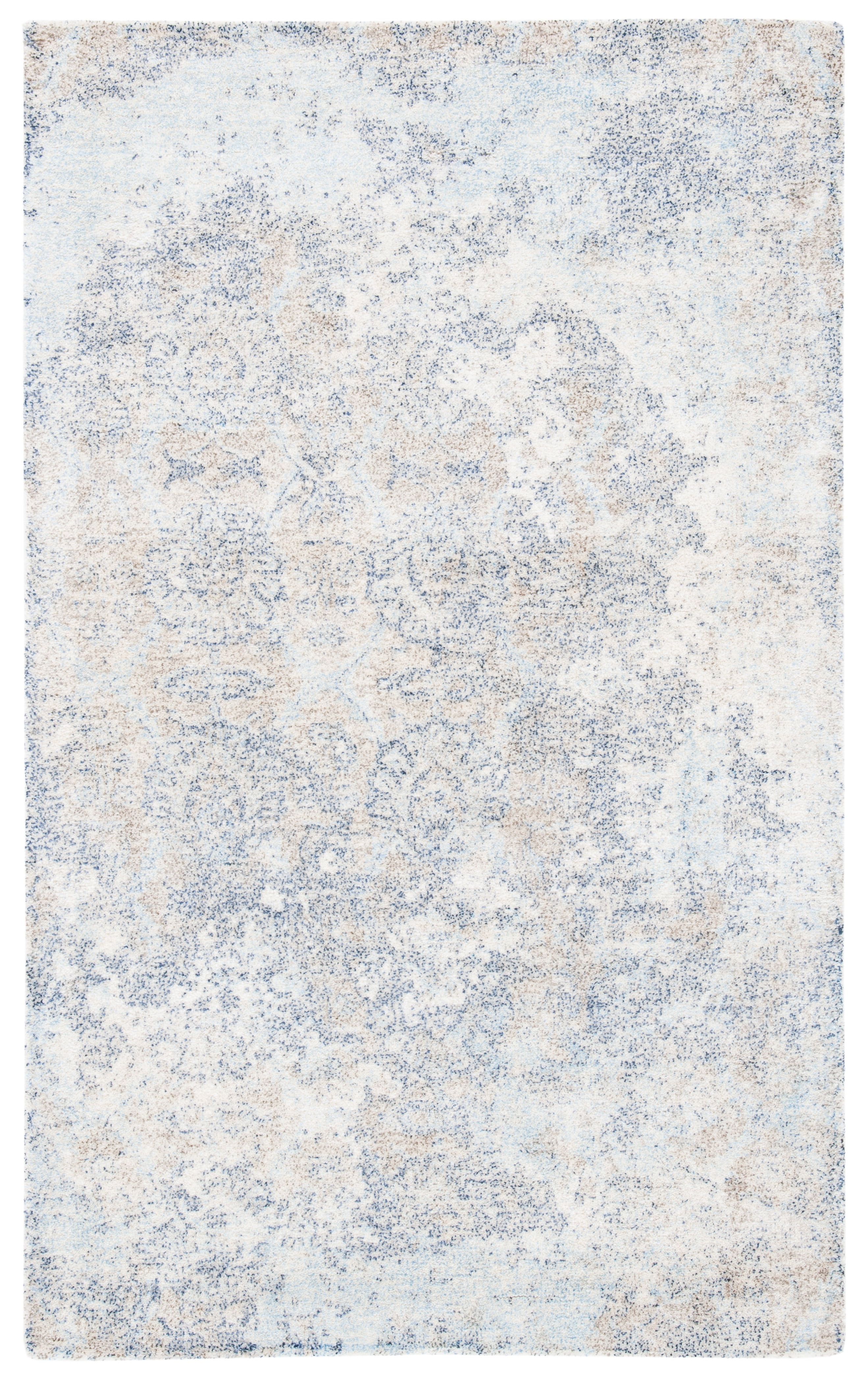 SAFAVIEH Restoration Vintage Lara Abstract Area Rug, Blue/Ivory, 3' x 5'