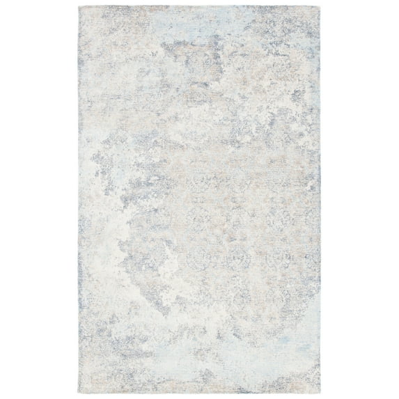 SAFAVIEH Restoration Vintage Lara Abstract Area Rug, Blue/Ivory, 5' x 8'