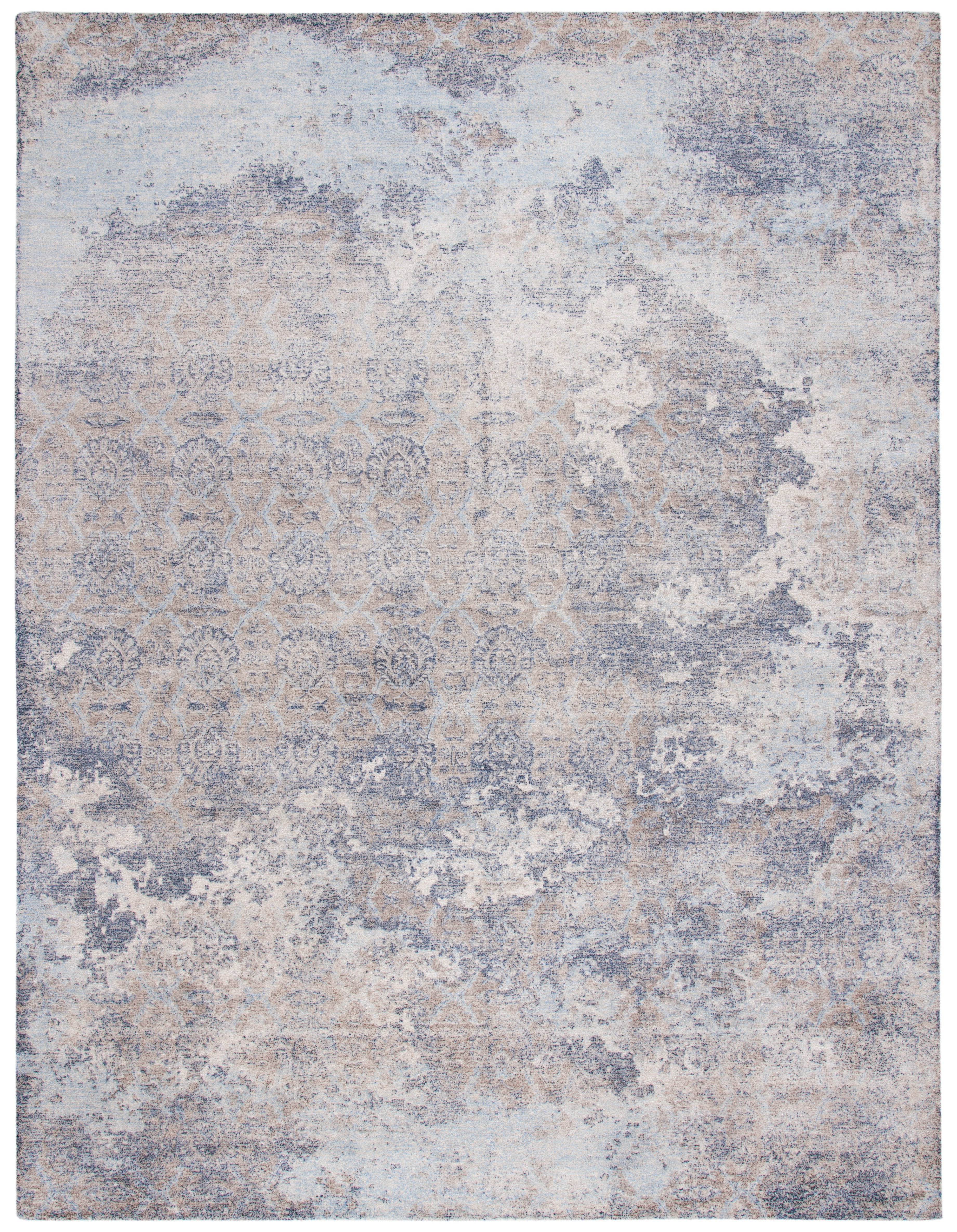 SAFAVIEH Restoration Vintage Lara Abstract Area Rug, Blue/Ivory, 8' x 10'