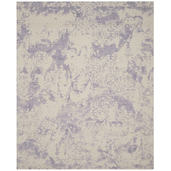 SAFAVIEH Restoration Vintage Mladen Abstract Area Rug, Grey/Ivory, 6' x 6' Square