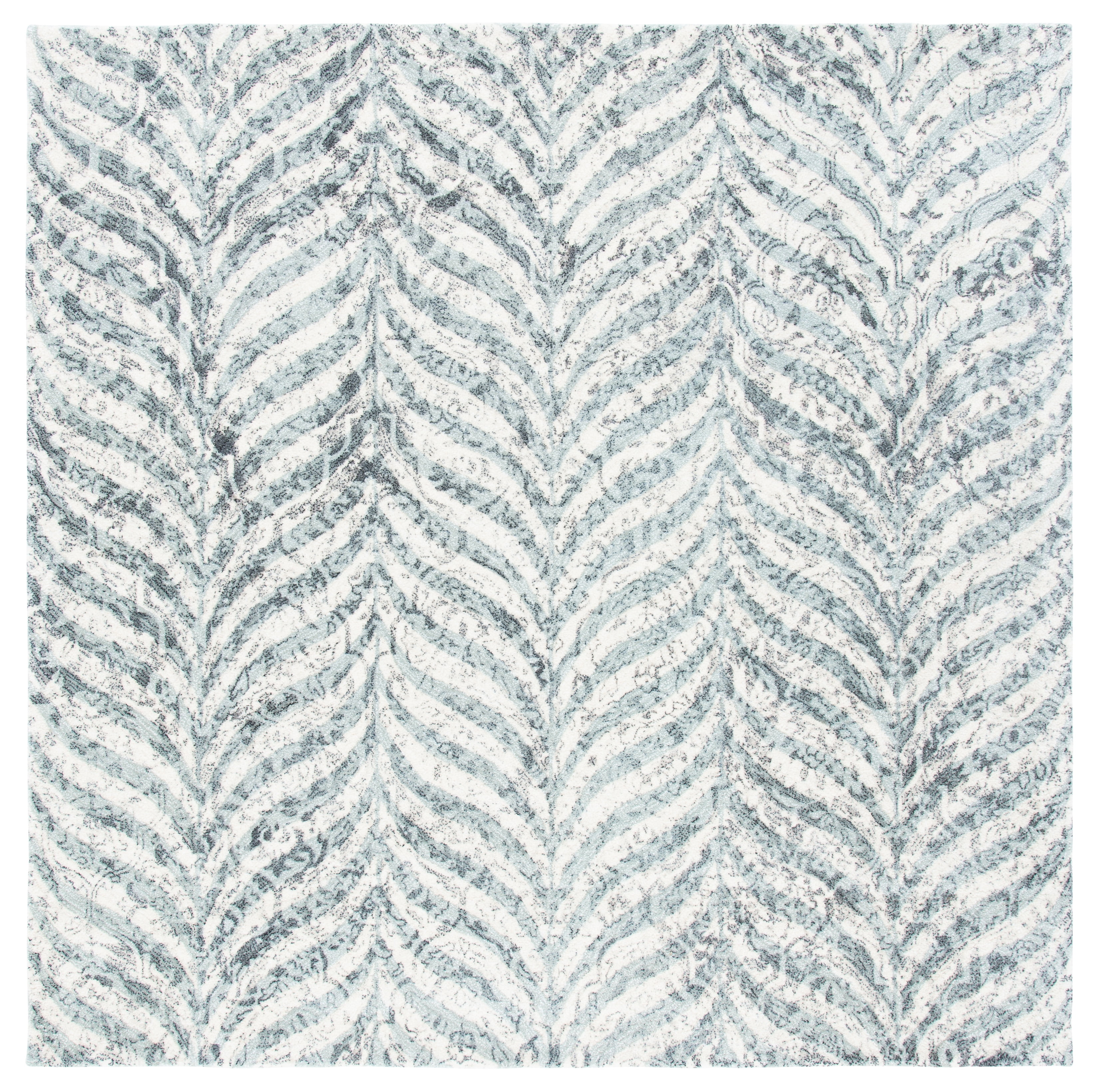 Restoration Vintage RVT115 Hand Tufted Indoor Area Rug - 6'x6' - Ivory/Sage - Safavieh