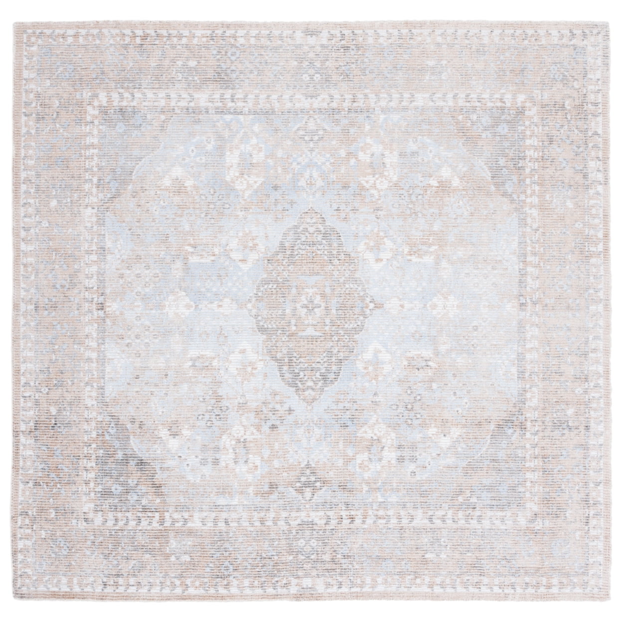 Handmade Tufted Black and Beige Wool Area Rug