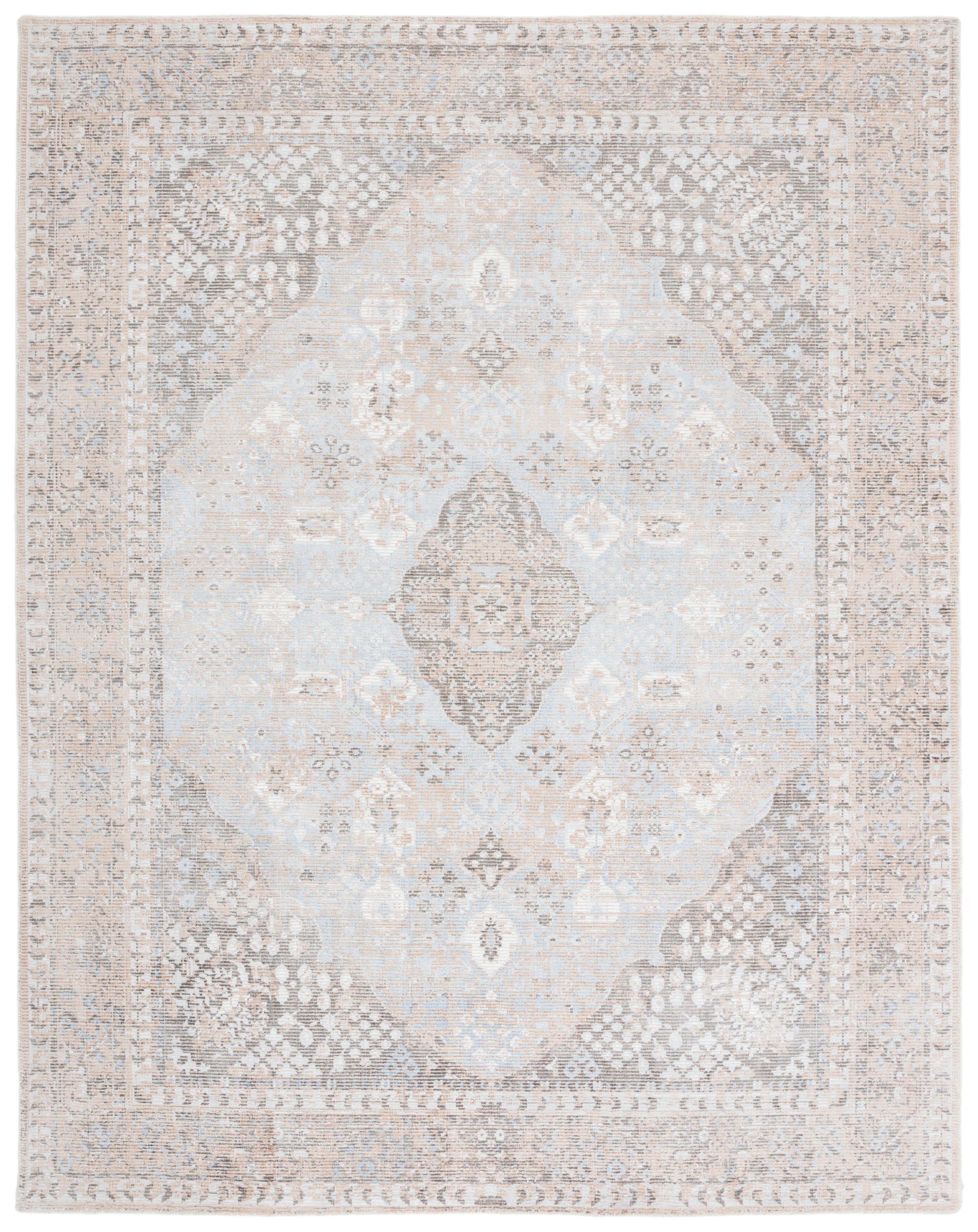 Beige and Sand 9' x 12' Hand-Tufted Wool and Viscose Rug
