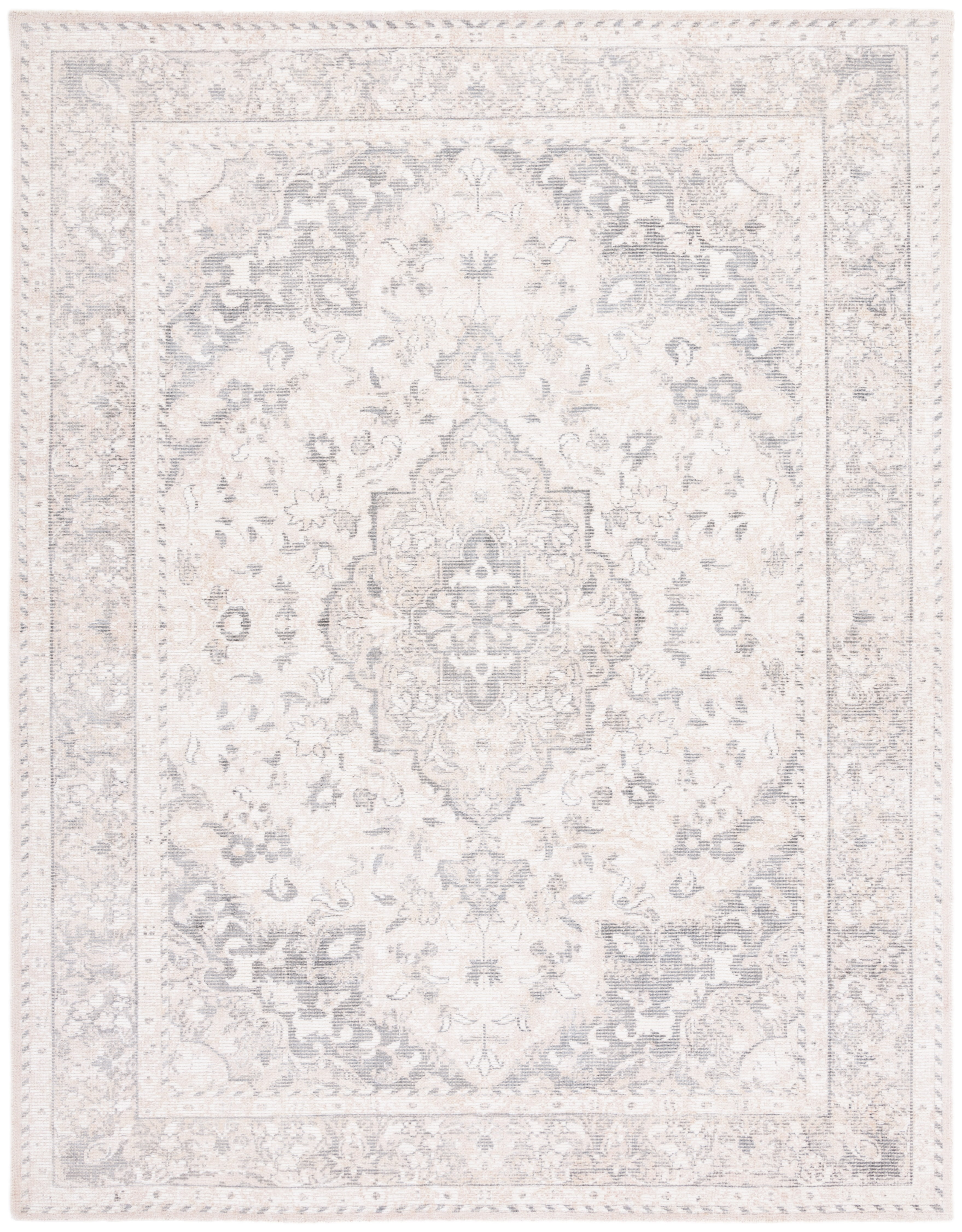 Handmade Gray Wool and Viscose Tufted Area Rug