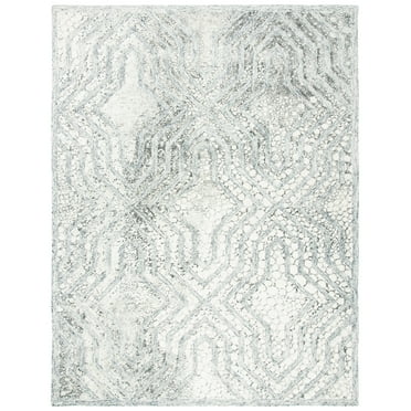 SAFAVIEH Restoration Vintage Rubye Geometric Area Rug, Charcoal/Ivory, 8' x 10'