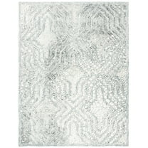 SAFAVIEH Restoration Vintage Rubye Geometric Area Rug, Charcoal/Ivory, 8' x 10'