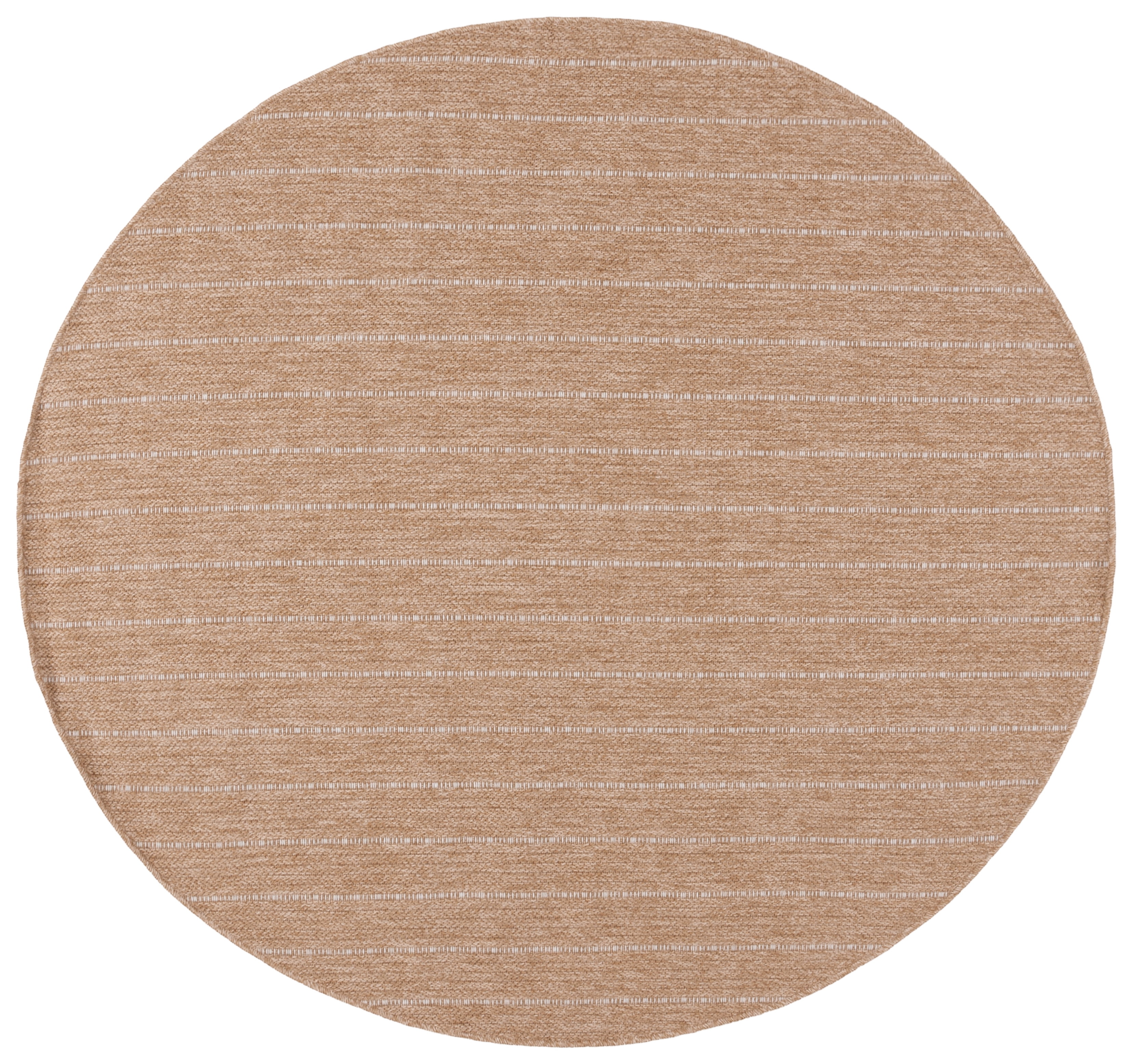 SAFAVIEH Retreat Austen Solid Indoor/Outdoor Area Rug, Natural/Ivory, 6'7" x 6'7" Round