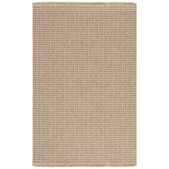 SAFAVIEH Retreat Drummond Solid Indoor/Outdoor Area Rug, Natural/Brown, 5'3" x 7'6"