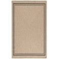 thumbnail image 1 of SAFAVIEH Retreat Luigi Bordered Indoor/Outdoor Area Rug, Natural/Black, 4' x 6', 1 of 16