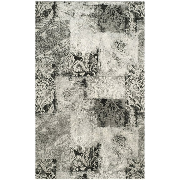 SAFAVIEH Retro Arlo Abstract Area Rug, Cream/Grey, 2'6" x 4'