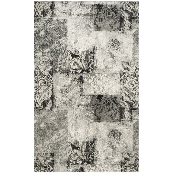 SAFAVIEH Retro Arlo Abstract Area Rug, Cream/Grey, 3' x 5'