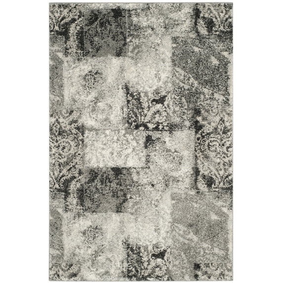 SAFAVIEH Retro Arlo Abstract Area Rug, Cream/Grey, 4' x 6'