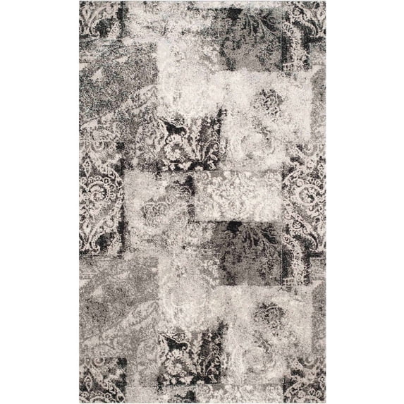 SAFAVIEH Retro Arlo Abstract Area Rug, Cream/Grey, 6' x 9'