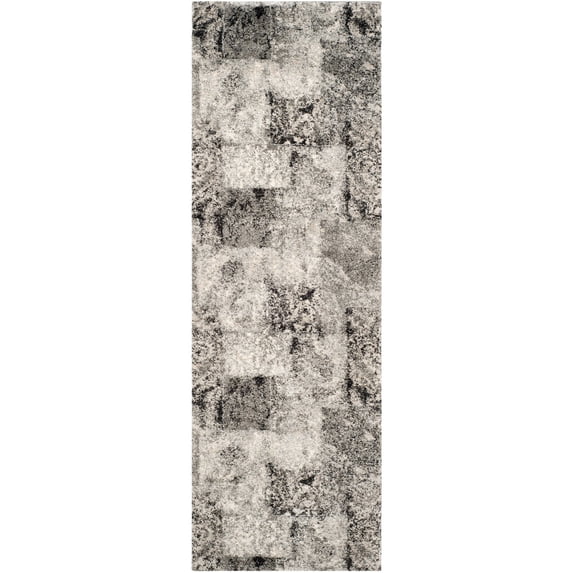 SAFAVIEH Retro Arlo Abstract Runner Rug, Cream/Grey, 2'3" x 7'