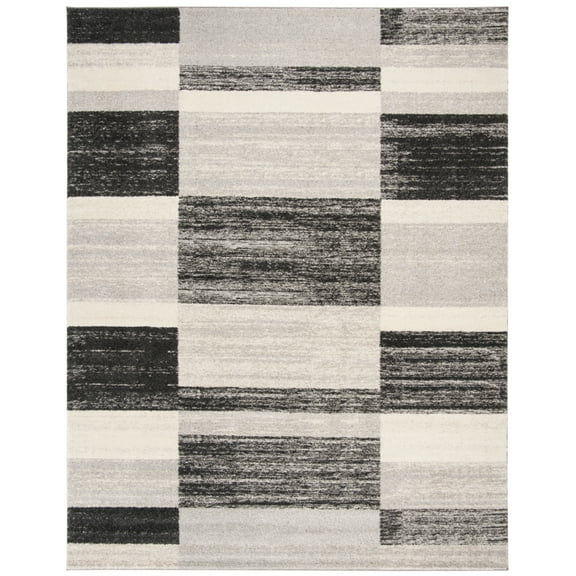 SAFAVIEH Retro Carleen Abstract Area Rug, Black/Light Grey, 3' x 5'