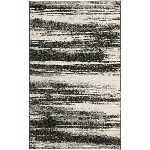 SAFAVIEH Retro Chantel Abstract Area Rug, Dark Grey/Light Grey, 3' x 5'
