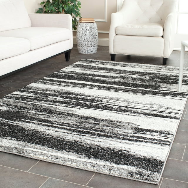SAFAVIEH Retro Chantel Abstract Area Rug, Dark Grey/Light Grey, 8' x 10'