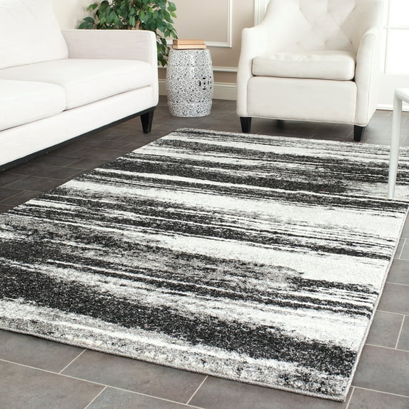 SAFAVIEH Retro Chantel Abstract Area Rug, Dark Grey/Light Grey, 8' x 10'
