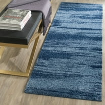 SAFAVIEH Retro Chantel Abstract Runner Rug, Light Blue/Blue, 2'3" x 11'