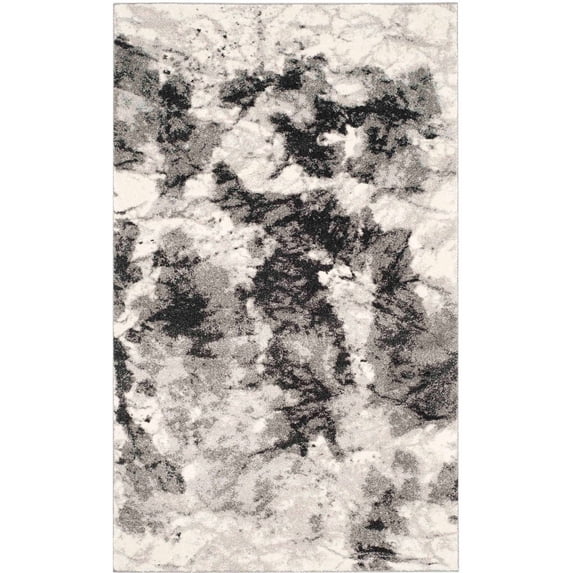 SAFAVIEH Retro Claude Abstract Area Rug, Cream/Grey, 6' x 9'
