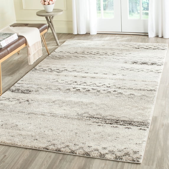 SAFAVIEH Retro Coilean Abstract Area Rug, Cream/Grey, 10' x 14'