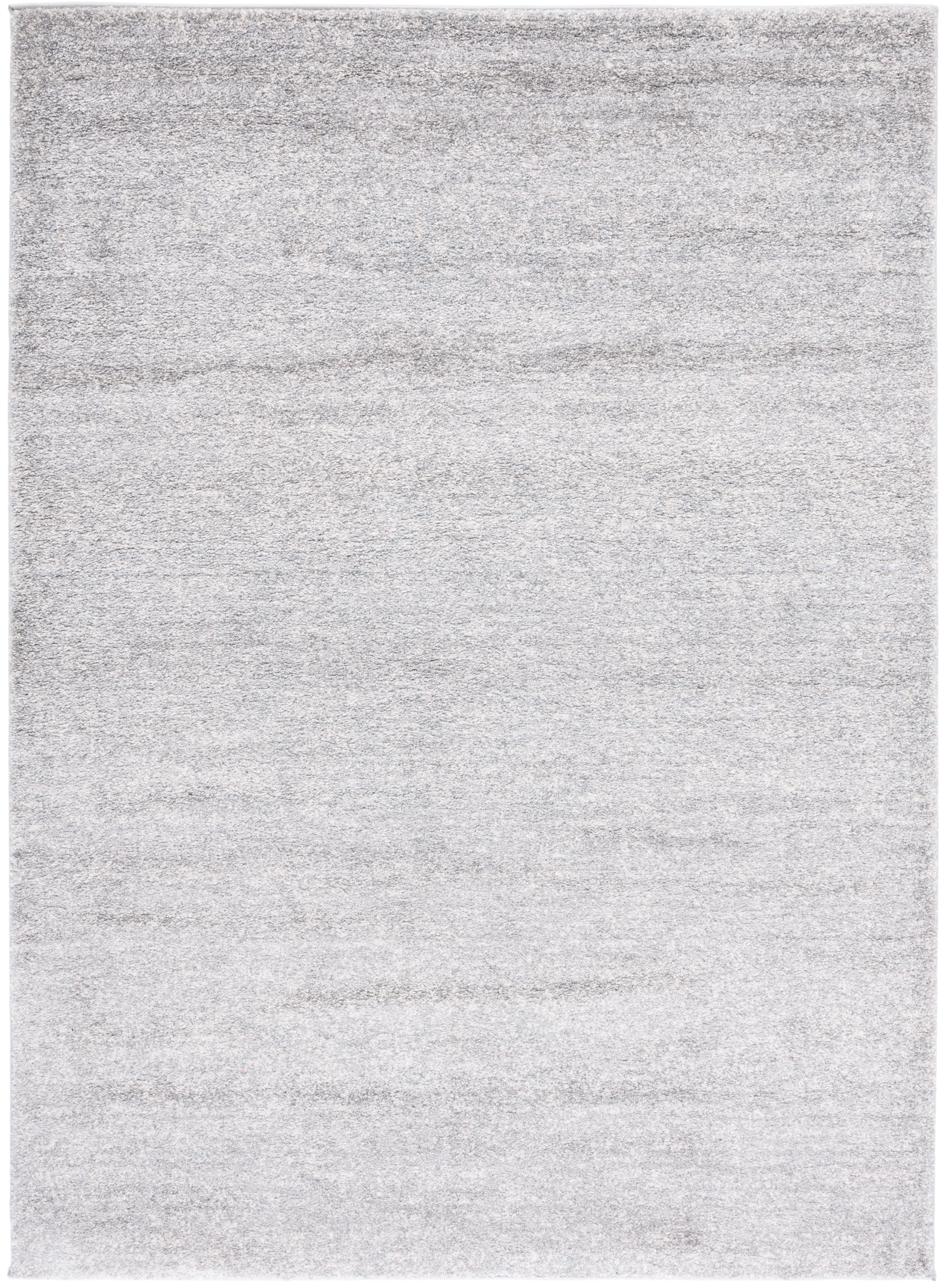 Grey and Beige Abstract Shag Area Rug, 5'3" x 7'6"