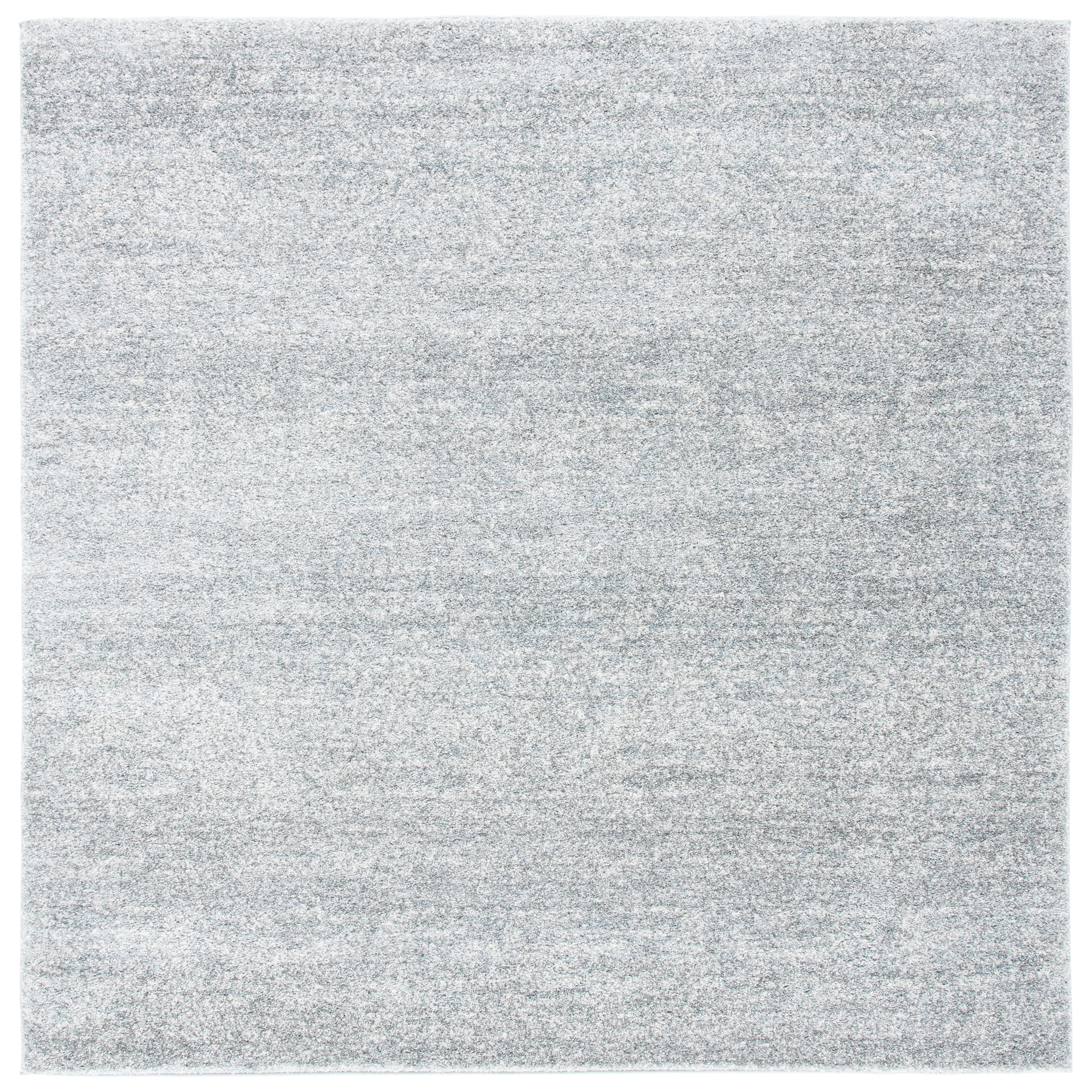 Abstract Elegance 6'7" Square Gray Synthetic Area Rug