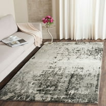 SAFAVIEH Retro Corynn Abstract Area Rug, Light Grey/Grey, 4' x 4' Square
