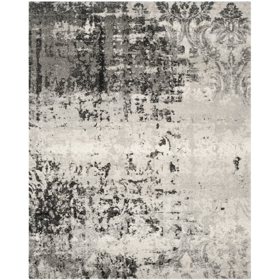 SAFAVIEH Retro Corynn Abstract Area Rug, Light Grey/Grey, 6' x 9'