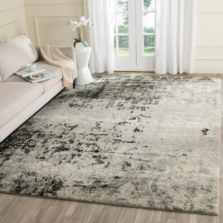 SAFAVIEH Retro Corynn Abstract Area Rug, Light Grey/Grey, 8' x 10'