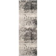 SAFAVIEH Retro Corynn Abstract Runner Rug, Light Grey/Grey, 2'3" x 7'