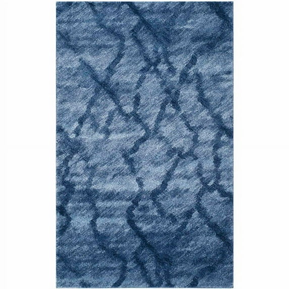SAFAVIEH Retro Daphne Abstract Area Rug, Blue/Dark Blue, 4' x 6'