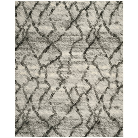 SAFAVIEH Retro Daphne Abstract Area Rug, Light Grey/Black, 2'6" x 4'